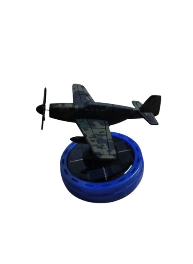 معطر جو للسيارة على شكل طائرة هليكوبتر تعمل بالطاقة الشمسية، عطر وديكور أنيق محمول للسيارة | ازرق - Image 3